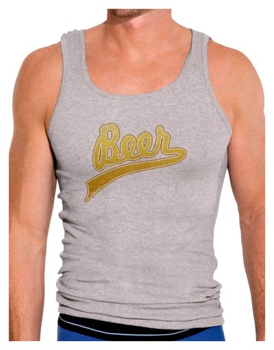 Beer Jersey Mens Ribbed Tank Top-Mens Ribbed Tank Top-TooLoud-Heather-Gray-Small-Davson Sales