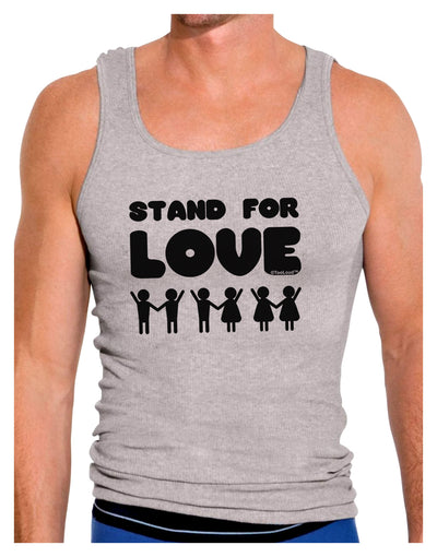 Stand For Love Mens Ribbed Tank Top-Mens Ribbed Tank Top-TooLoud-Heather-Gray-Small-Davson Sales