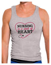 Nursing Is A Work Of Heart Mens Ribbed Tank Top-Mens Ribbed Tank Top-TooLoud-Heather-Gray-Small-Davson Sales