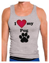 I Heart My Pug Mens Ribbed Tank Top by TooLoud-Mens Ribbed Tank Top-TooLoud-Heather-Gray-Small-Davson Sales