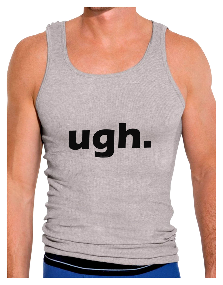 ugh funny text Mens Ribbed Tank Top by TooLoud-Mens Ribbed Tank Top-TooLoud-White-Small-Davson Sales