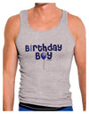 Birthday Boy - Candle and Balloon Mens Ribbed Tank Top by TooLoud-Mens Ribbed Tank Top-TooLoud-Heather-Gray-Small-Davson Sales