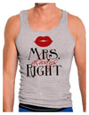 Matching Husband and Wife Designs - Mrs Always Right Mens Ribbed Tank Top-Mens Ribbed Tank Top-TooLoud-Heather-Gray-Small-Davson Sales