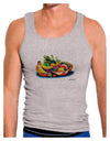 TooLoud Watercolor Fruit Bowl 3 Mens Ribbed Tank Top-Mens Ribbed Tank Top-TooLoud-Heather-Gray-Small-Davson Sales