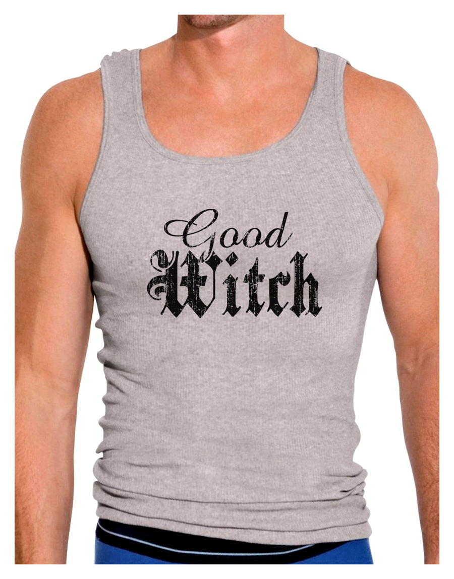 Good Witch - Halloween Distressed Mens Ribbed Tank Top-Mens Ribbed Tank Top-TooLoud-White-Small-Davson Sales
