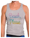 Beach Please - Summer Colors Mens Ribbed Tank Top-Mens Ribbed Tank Top-TooLoud-Heather-Gray-Small-Davson Sales