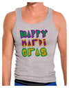 Happy Mardi Gras Text 2 Mens Ribbed Tank Top-Mens Ribbed Tank Top-TooLoud-Heather-Gray-Small-Davson Sales