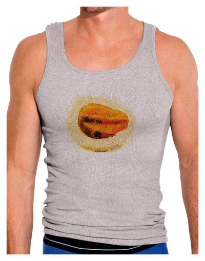 Trilobite Fossil Watercolor Mens Ribbed Tank Top-Mens Ribbed Tank Top-TooLoud-Heather-Gray-Small-Davson Sales