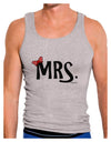 Matching Mr and Mrs Design - Mrs Bow Mens Ribbed Tank Top by TooLoud-Mens Ribbed Tank Top-TooLoud-Heather-Gray-Small-Davson Sales