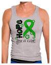 Hope for a Cure - Lime Green Ribbon Lyme Disease - Flowers Mens Ribbed Tank Top-Mens Ribbed Tank Top-TooLoud-Heather-Gray-Small-Davson Sales