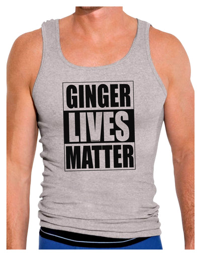 Ginger Lives Matter Mens Ribbed Tank Top by TooLoud-Mens Ribbed Tank Top-TooLoud-Heather-Gray-Small-Davson Sales