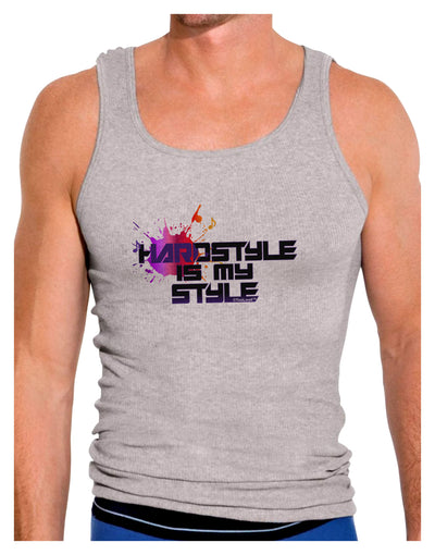 Hardstyle Is My Style Mens Ribbed Tank Top-Mens Ribbed Tank Top-TooLoud-Heather-Gray-Small-Davson Sales