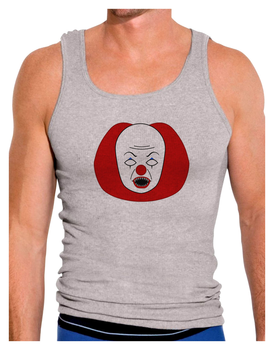 Scary Face Clown - Halloween Mens Ribbed Tank Top-Mens Ribbed Tank Top-TooLoud-White-Small-Davson Sales