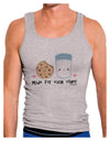 Cute Milk and Cookie - Made for Each Other Mens Ribbed Tank Top by TooLoud-Mens Ribbed Tank Top-TooLoud-Heather-Gray-Small-Davson Sales
