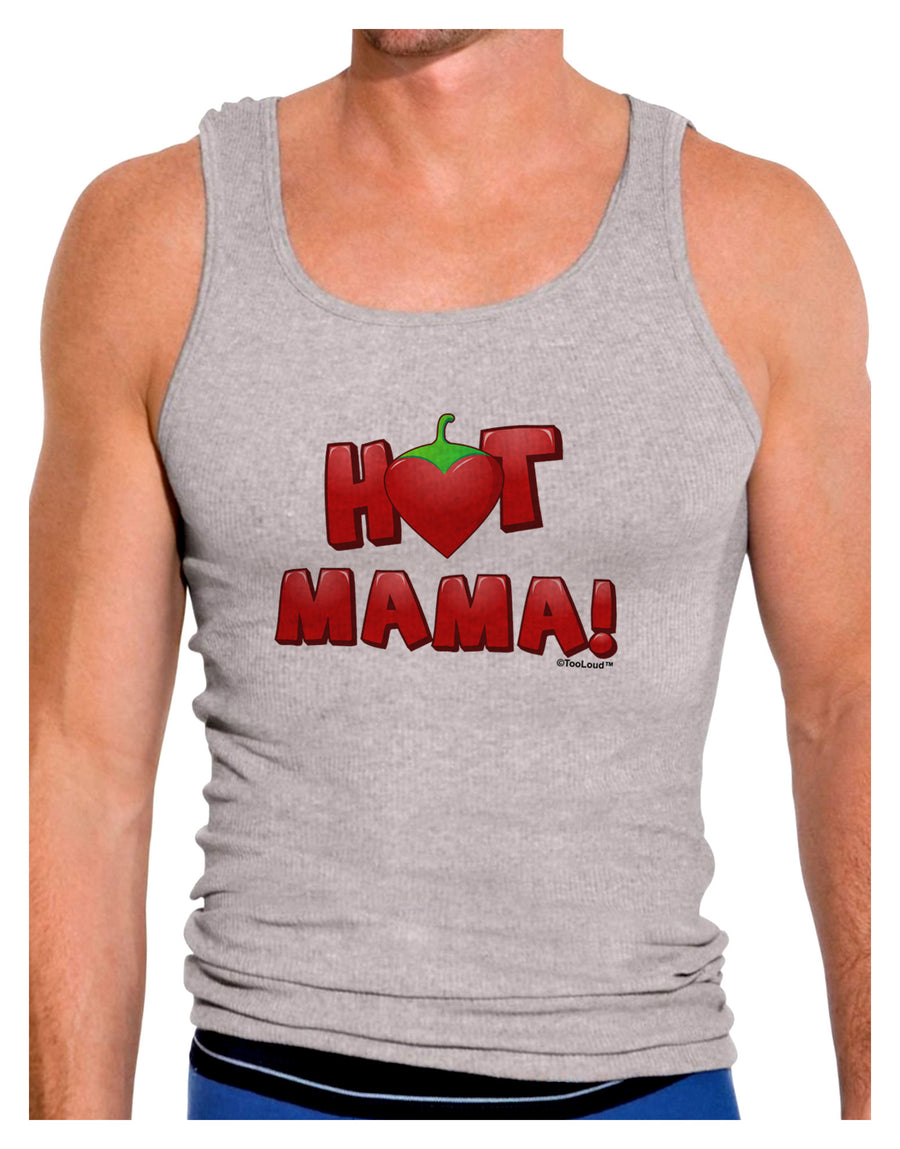 Hot Mama Chili Heart Mens Ribbed Tank Top-Mens Ribbed Tank Top-TooLoud-White-Small-Davson Sales