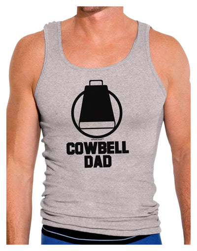 Cowbell Dad Mens Ribbed Tank Top by TooLoud-Mens Ribbed Tank Top-TooLoud-Heather-Gray-Small-Davson Sales