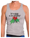 Nice to be Naughty Mens Ribbed Tank Top-Mens Ribbed Tank Top-TooLoud-Heather-Gray-Small-Davson Sales