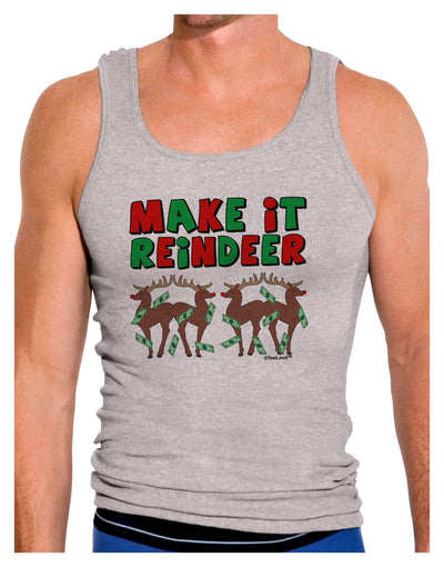 Make It Reindeer Mens Ribbed Tank Top-Mens Ribbed Tank Top-TooLoud-Heather-Gray-Small-Davson Sales