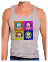 Clown Face Pop Art Mens Ribbed Tank Top-Mens Ribbed Tank Top-TooLoud-Heather-Gray-Small-Davson Sales