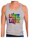 Love Is Love Gay Pride Mens Ribbed Tank Top-Mens Ribbed Tank Top-TooLoud-Heather-Gray-Small-Davson Sales