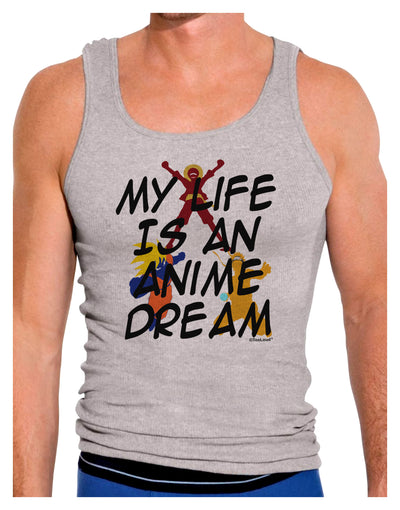 My Life Is An Anime Dream Mens Ribbed Tank Top by TooLoud-Mens Ribbed Tank Top-TooLoud-Heather-Gray-Small-Davson Sales