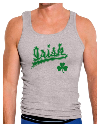 Irish Jersey Mens Ribbed Tank Top-Mens Ribbed Tank Top-TooLoud-Heather-Gray-Small-Davson Sales