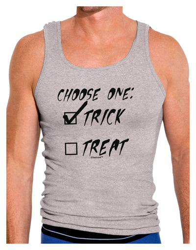 Choose One - Trick Mens Ribbed Tank Top-Mens Ribbed Tank Top-TooLoud-Heather-Gray-Small-Davson Sales