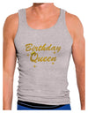 Birthday Queen Text Mens Ribbed Tank Top by TooLoud-Mens Ribbed Tank Top-TooLoud-Heather-Gray-Small-Davson Sales