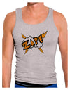 Onomatopoeia ZAP Mens Ribbed Tank Top-Mens Ribbed Tank Top-TooLoud-Heather-Gray-Small-Davson Sales