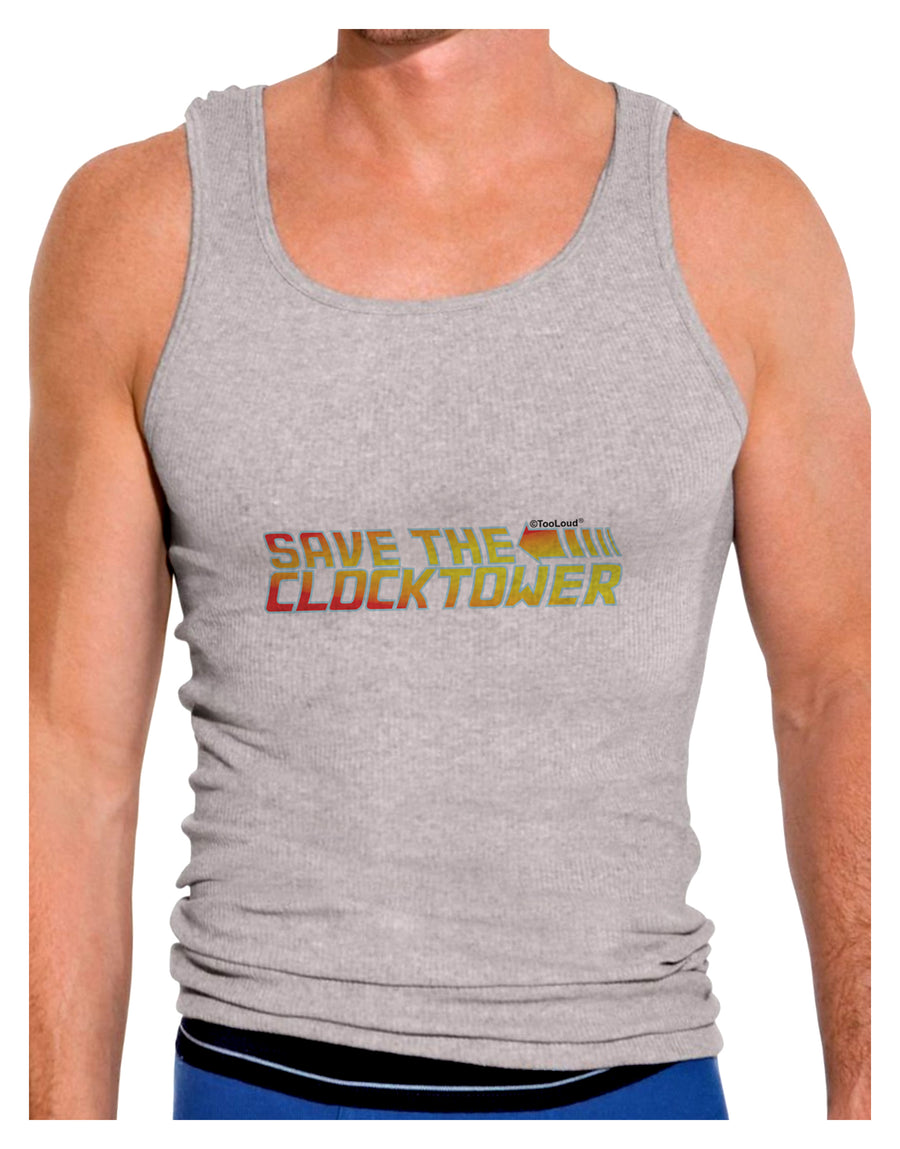 Save The Clock Tower Mens Ribbed Tank Top by TooLoud-Mens Ribbed Tank Top-TooLoud-White-Small-Davson Sales