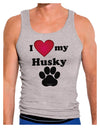 I Heart My Husky Mens Ribbed Tank Top by TooLoud-Mens Ribbed Tank Top-TooLoud-Heather-Gray-Small-Davson Sales