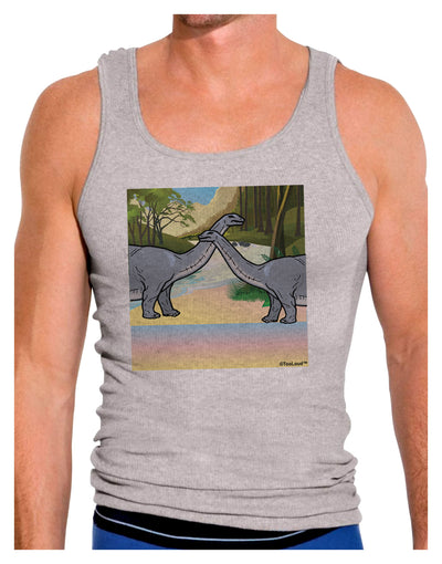 Diplodocus Longus - Without Name Mens Ribbed Tank Top-Mens Ribbed Tank Top-TooLoud-Heather-Gray-Small-Davson Sales