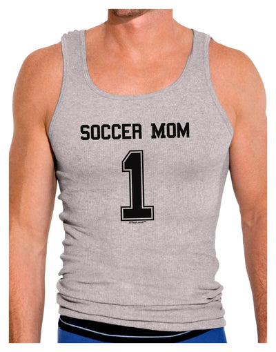 Soccer Mom Jersey Mens Ribbed Tank Top-Mens Ribbed Tank Top-TooLoud-Heather-Gray-Small-Davson Sales