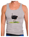 Ostrich Watercolor Mens Ribbed Tank Top-Mens Ribbed Tank Top-TooLoud-Heather-Gray-Small-Davson Sales