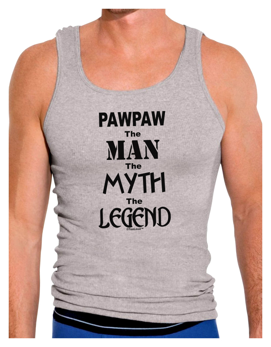 Pawpaw The Man The Myth The Legend Mens Ribbed Tank Top by TooLoud-Mens Ribbed Tank Top-TooLoud-White-Small-Davson Sales