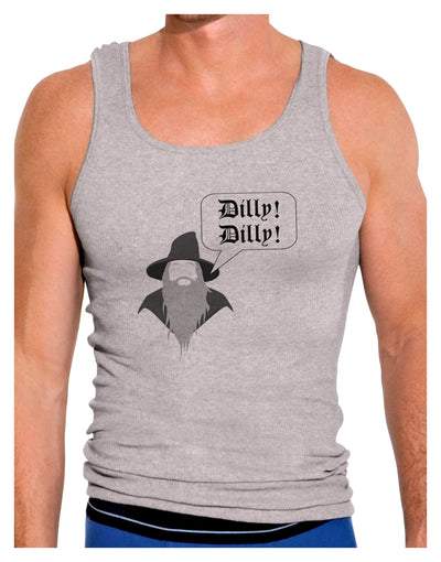 Wizard Dilly Dilly Mens Ribbed Tank Top by TooLoud-Mens Ribbed Tank Top-TooLoud-Heather-Gray-Small-Davson Sales