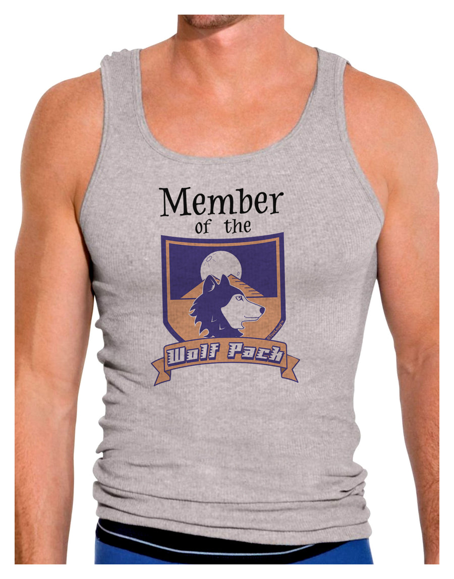 Member of the Wolf Pack Mens Ribbed Tank Top-Mens Ribbed Tank Top-TooLoud-White-Small-Davson Sales