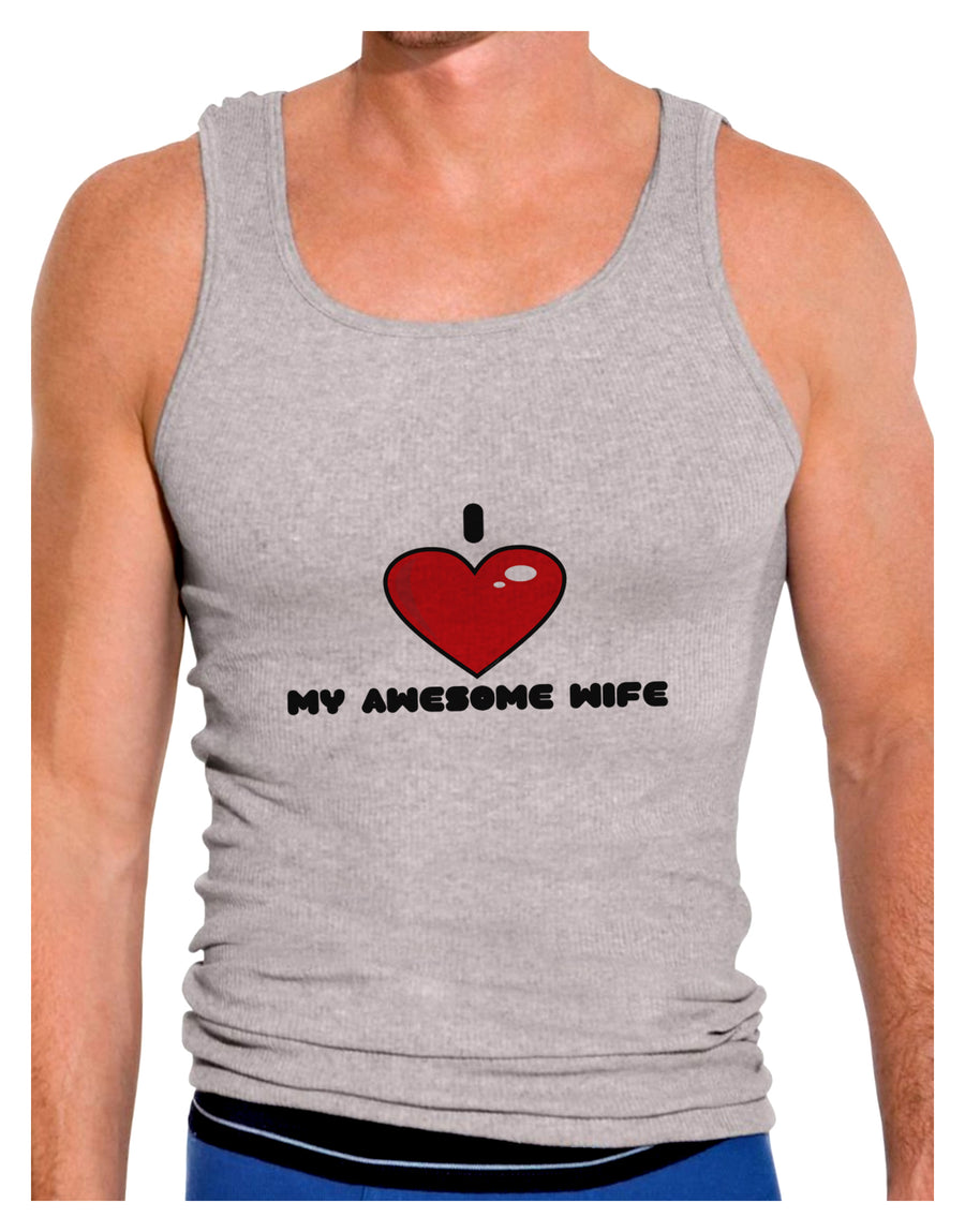 I Heart My Awesome Wife Mens Ribbed Tank Top by TooLoud-Mens Ribbed Tank Top-TooLoud-White-Small-Davson Sales
