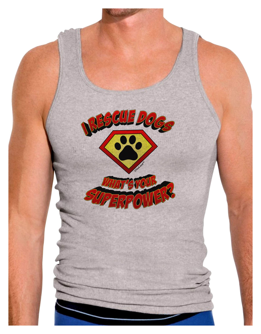 Rescue Dogs - Superpower Mens Ribbed Tank Top-Mens Ribbed Tank Top-TooLoud-White-Small-Davson Sales