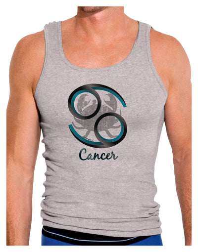 Cancer Symbol Mens Ribbed Tank Top-Mens Ribbed Tank Top-TooLoud-Heather-Gray-Small-Davson Sales