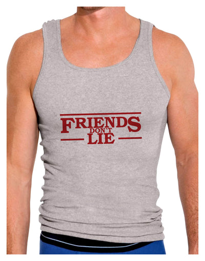 Friends Don't Lie Mens Ribbed Tank Top by TooLoud-Mens Ribbed Tank Top-TooLoud-Heather-Gray-Small-Davson Sales