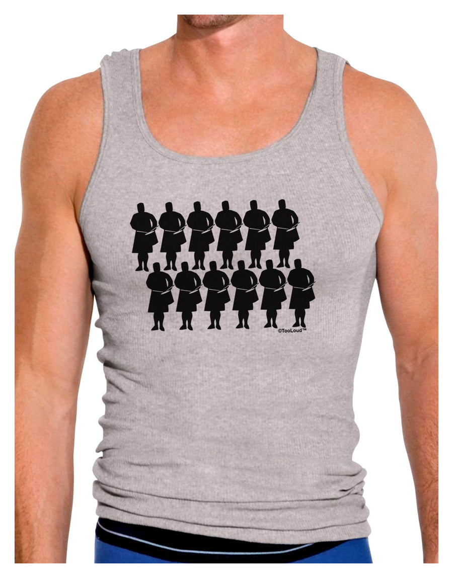 Twelve Drummers Drumming Mens Ribbed Tank Top-Mens Ribbed Tank Top-TooLoud-White-Small-Davson Sales