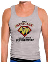 Musician - Superpower Mens Ribbed Tank Top-Mens Ribbed Tank Top-TooLoud-Heather-Gray-Small-Davson Sales