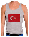 Turkey Flag Mens Ribbed Tank Top by TooLoud-Mens Ribbed Tank Top-TooLoud-Heather-Gray-Small-Davson Sales