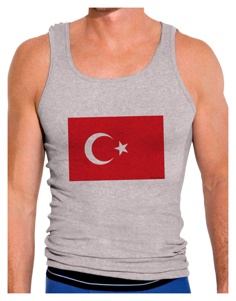 Turkey Flag Mens Ribbed Tank Top by TooLoud-Mens Ribbed Tank Top-TooLoud-White-Small-Davson Sales