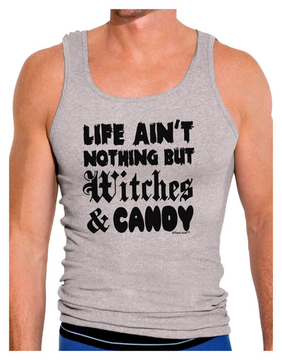 Witches and Candy Mens Ribbed Tank Top-Mens Ribbed Tank Top-TooLoud-Heather-Gray-Small-Davson Sales