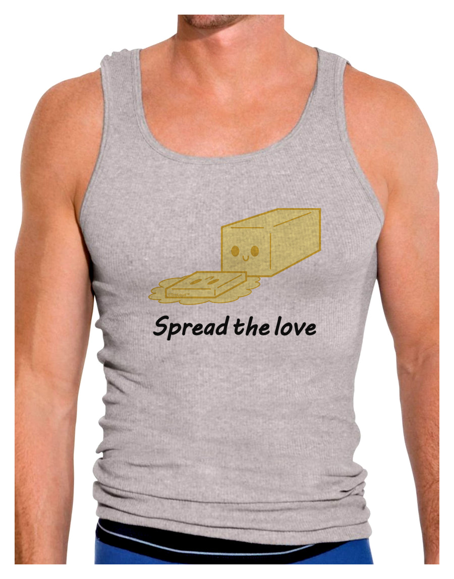 Butter - Spread the Love Mens Ribbed Tank Top-Mens Ribbed Tank Top-TooLoud-White-Small-Davson Sales