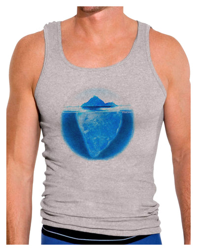 Iceberg Watercolor Mens Ribbed Tank Top-Mens Ribbed Tank Top-TooLoud-Heather-Gray-Small-Davson Sales