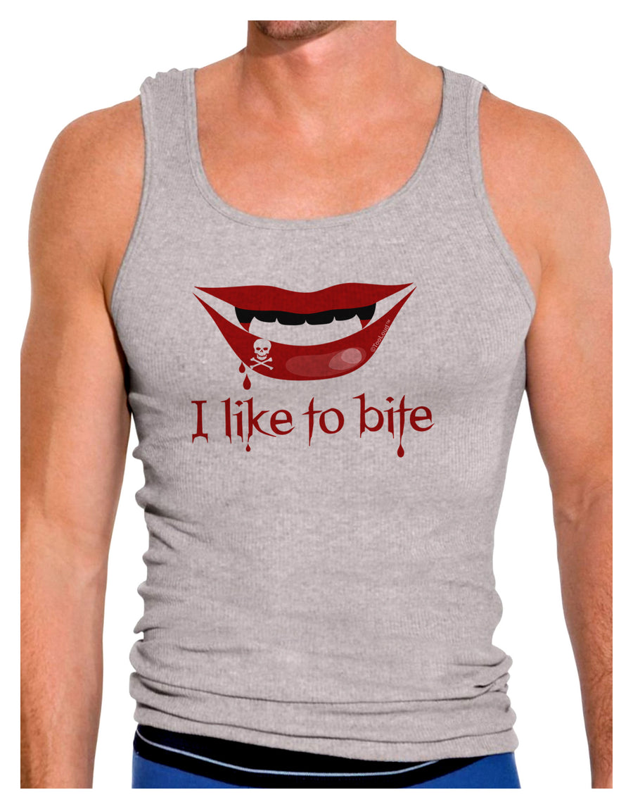 Like to Bite Mens Ribbed Tank Top-Mens Ribbed Tank Top-TooLoud-White-Small-Davson Sales