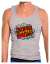 Super Mom - Superhero Comic Style Mens Ribbed Tank Top